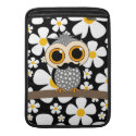 flowers and mustache owl MacBook air sleeves