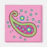 Flowers and Paisley Magnet