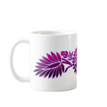 Flowers and Palms Fuscia Mugs