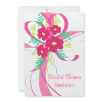 Flowers and ribbon - Invitation