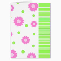 Flowers and stripes - Card