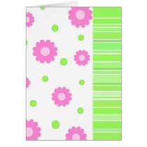 Flowers and stripes - Card