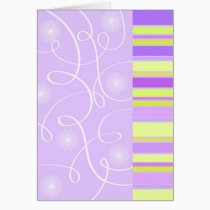 Flowers and stripes - Card