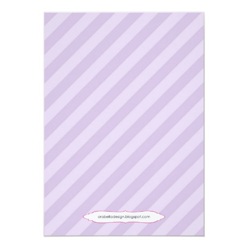 Flowers and Stripes Girls Photo Birthday Invite Invites