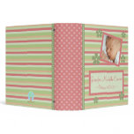 Flowers and Stripes New Baby Book Binder