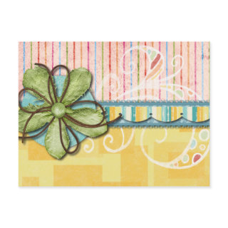 Flowers and Stripes postcard