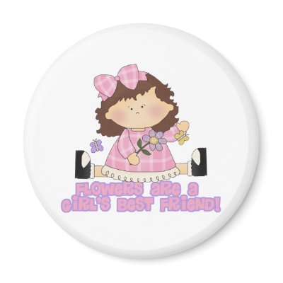 Flowers are a Girls Best Friend Refrigerator Magnet Zazzle_magnet Flowers are a Girls Best Friend Refrigerator Magnet Zazzle_magnet