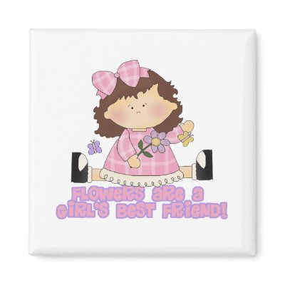 Flowers are a Girls Best Friend Refrigerator Magnets Zazzle_magnet