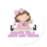 Flowers are a Girls Best Friend Round Sticker