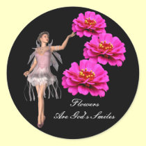 Flowers Are God's Smiles Inspirational Sticker stickers