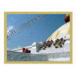Flowers at Great Stupa of Boudhanath Post Card