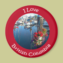 Flowers at the Port in Red Circle magnets
