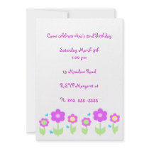 flowers birthday invitation