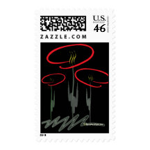 FLOWERS BLACK POSTAGE