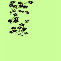 flowers black t-shirts