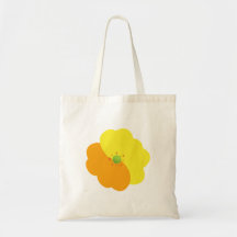 Flowers, Blossoms, Blooms and Petals Orange Yellow Bags