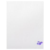 Flowers Blue Tinted Ground Orchid Letterhead