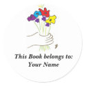 Flowers, Book Label sticker