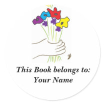 Flowers, Book Label stickers