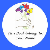 Flowers, Book Label stickers