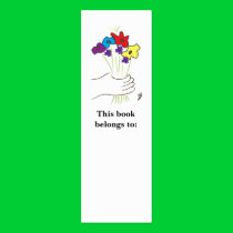 Flowers bookmark business cards