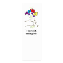 Flowers bookmark profile cards