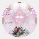 Flowers Bouquet Gift Tag Sticker