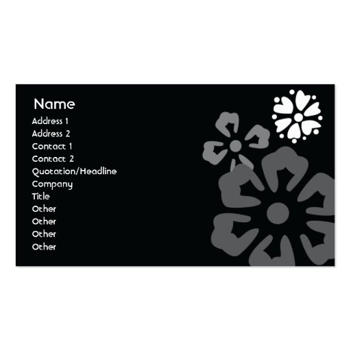 Flowers - Business Business Card Templates (front side)