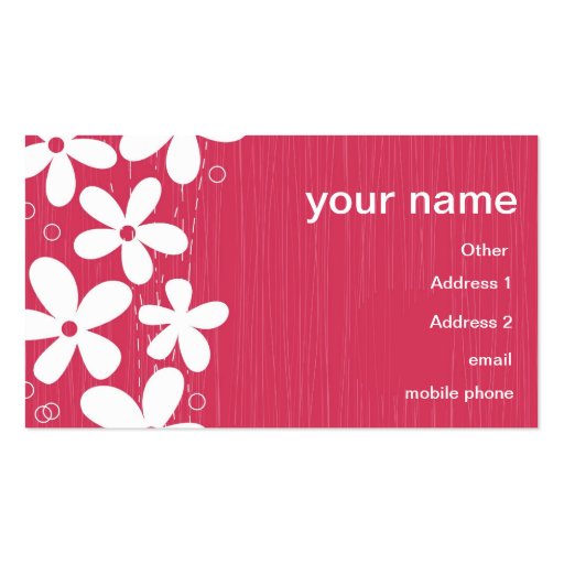 flowers business card (front side)