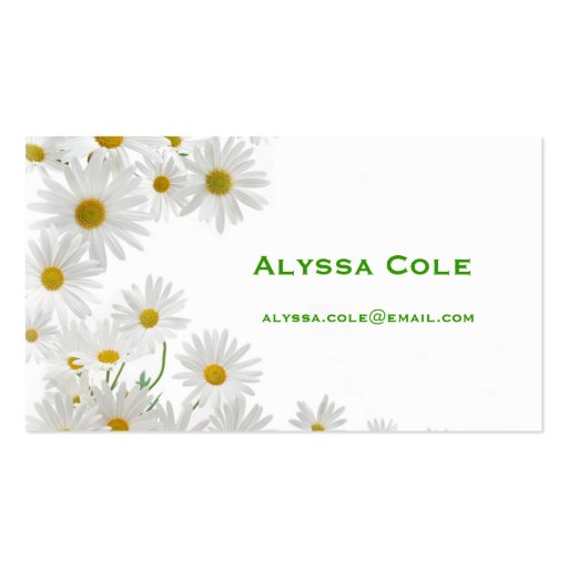 Flowers Business Card (back side)