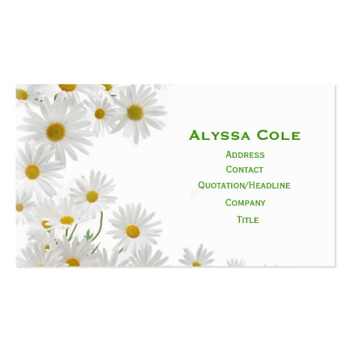 Flowers Business Card (front side)