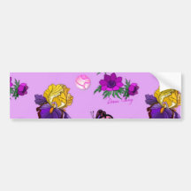 Flowers & Butterflies - Birds & Stars Bumper Stickers