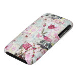 Flowers Butterfly Mail Patchwork iPhone 4 4s Case casemate cases