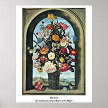 Flowers By Ambrosius Bosschaert The Elder Print