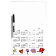 Flowers Calendar ~ Dry erase board