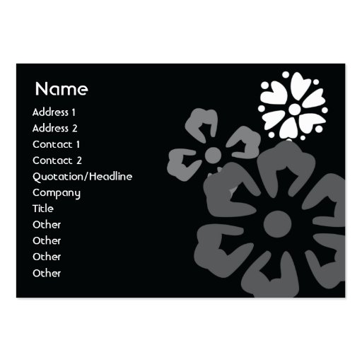 Flowers - Chubby Business Card Templates (front side)
