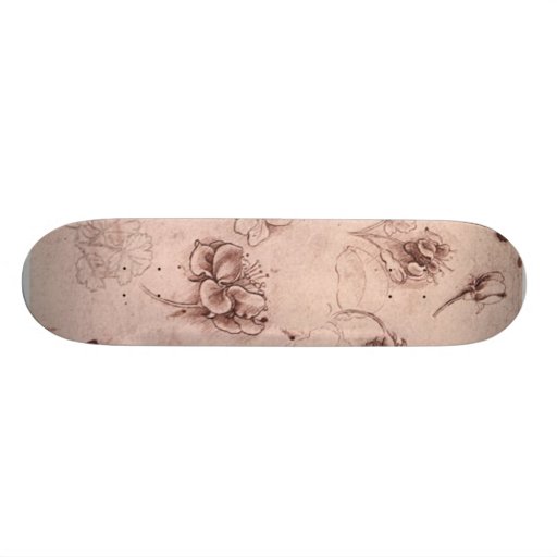 Flowers Custom Skate Board
