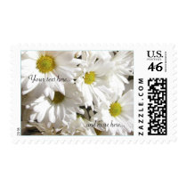 Flowers Daisies Personalized Postage Stamps