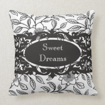 Flowers & Damask Pillow