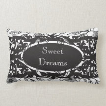 Flowers & Damask Pillow