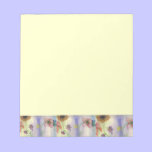 Flowers Design Cream Notepad notepads