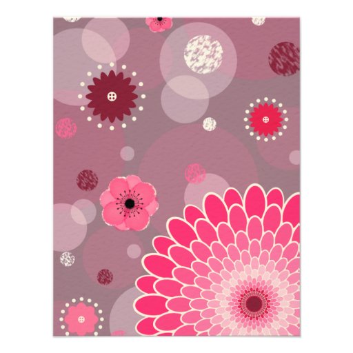 Flowers & Dots Birthday Party Invite