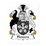 Flowers Family Crest Post Card