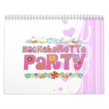 flowers floral hippie bachelorette party bridal wall calendars