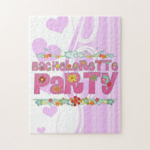 flowers floral hippie bachelorette party bridal puzzle