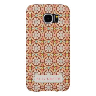 Flowers Floral Pattern Antique Pink Personalized Samsung Galaxy S6 Cases