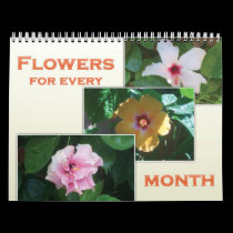 Flowers for every month calendars