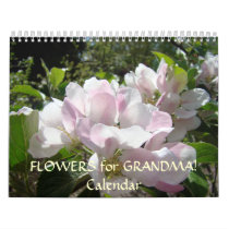 FLOWERS for GRANDMA Calendar Customize text Floral