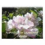 FLOWERS for GRANDMA Calendar Customize text Floral