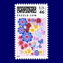Flowers For Mom Postage stamps